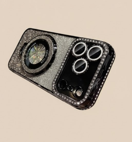 Diamond Glitter Magnetic Bracket iPhone Case
