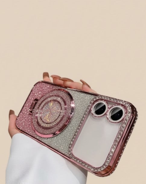 Diamond Glitter Magnetic Bracket iPhone Case