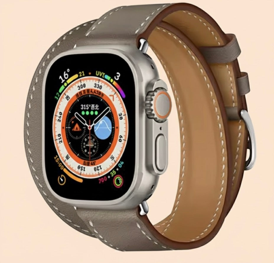Double Tour Genuine Leather Band for Apple Watch