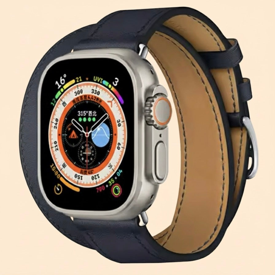 Double Tour Genuine Leather Band for Apple Watch