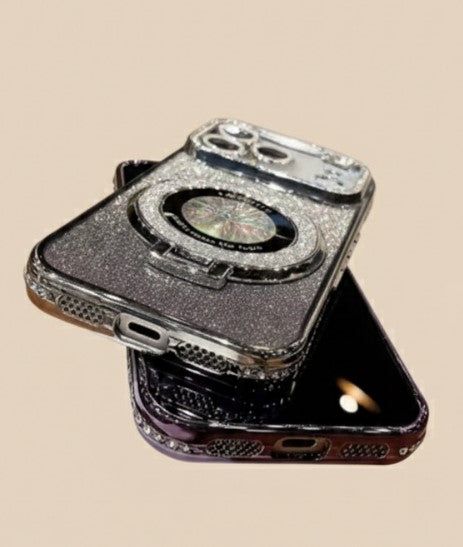Diamond Glitter Magnetic Bracket iPhone Case