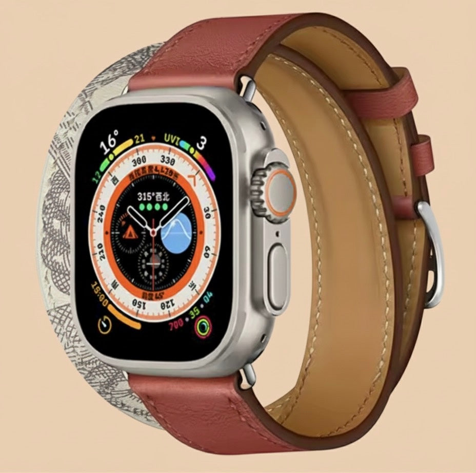 Double Tour Genuine Leather Band for Apple Watch