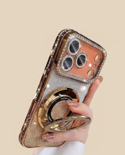 Diamond Glitter Magnetic Bracket iPhone Case