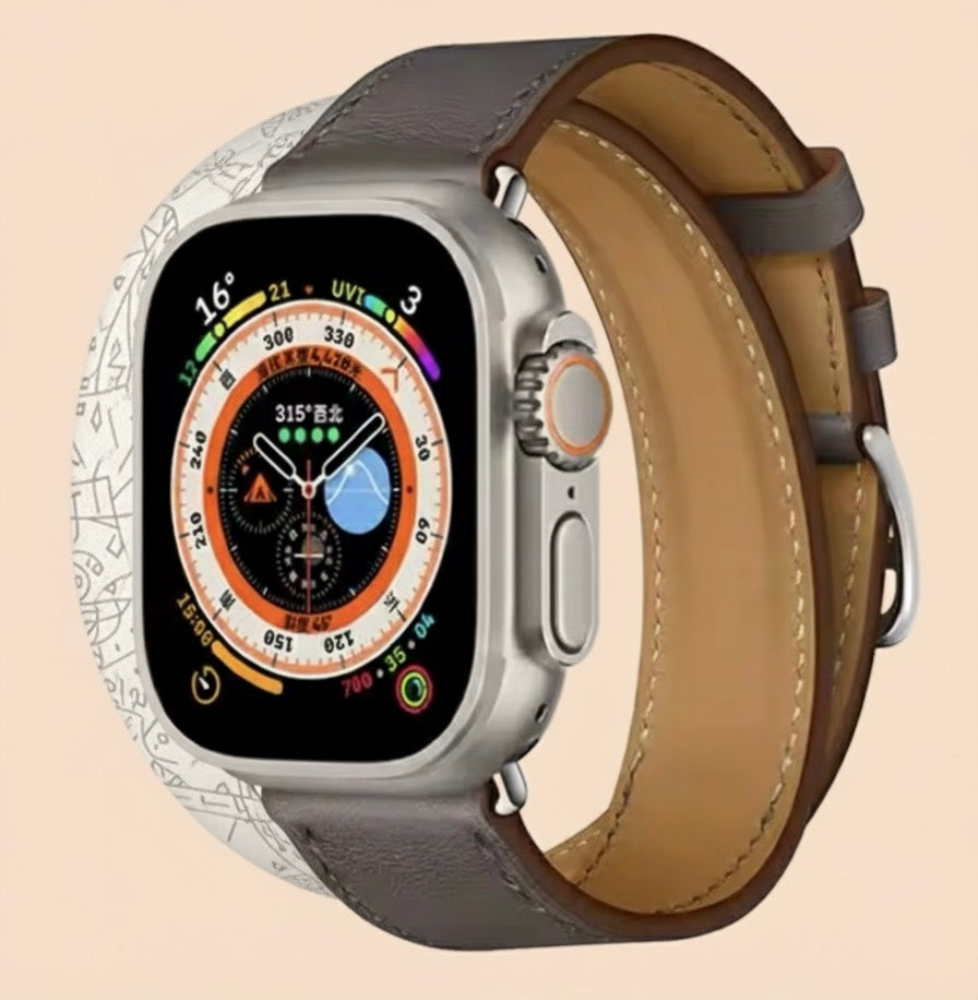 Double Tour Genuine Leather Band for Apple Watch