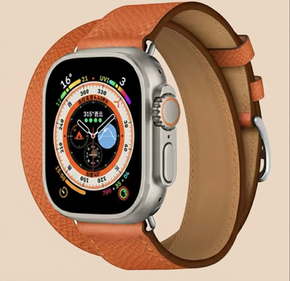 Double Tour Genuine Leather Band for Apple Watch