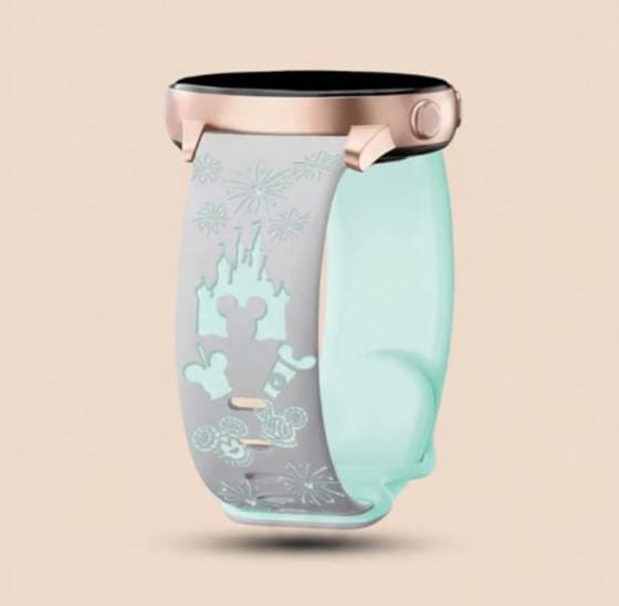 20mm Two-Color Carved Flower Silicone Strap – Universal Quick-Release Band for Samsung Galaxy Watch