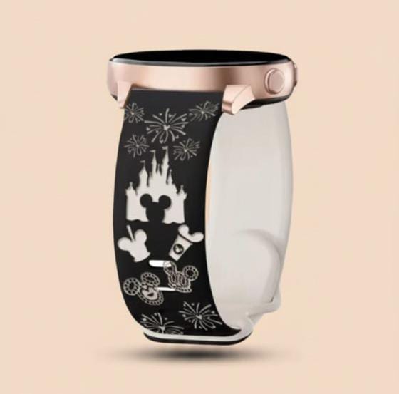 20mm Two-Color Carved Flower Silicone Strap – Universal Quick-Release Band for Samsung Galaxy Watch