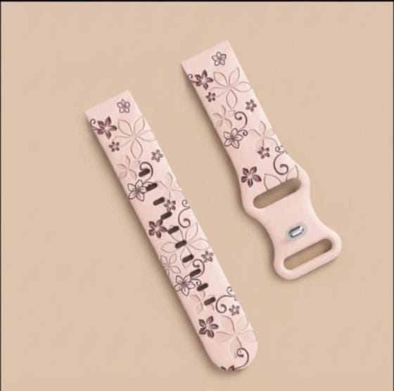 20mm Two-Color Carved Flower Silicone Strap – Universal Quick-Release Band for Samsung Galaxy Watch
