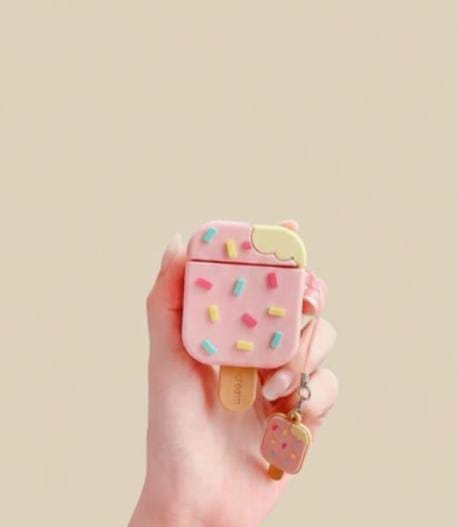 3D Snacks & Drinks AirPods Case – Cartoon Silicone Cover for AirPods 4, AirPods 1–3 & AirPods Pro/Pro 2 (with Hook)