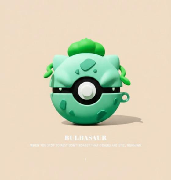 3D Poké-Ball Inspired Silicone AirPods Case – Cute Cartoon Cover with Hook for AirPods Pro & AirPods Pro 2