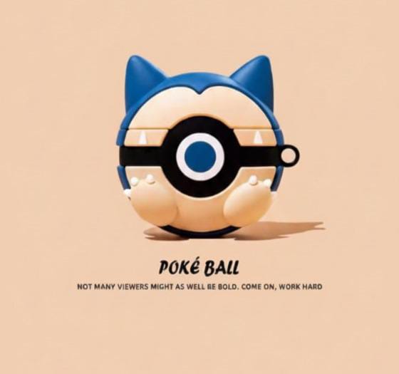 3D Poké-Ball Inspired Silicone AirPods Case – Cute Cartoon Cover with Hook for AirPods Pro & AirPods Pro 2