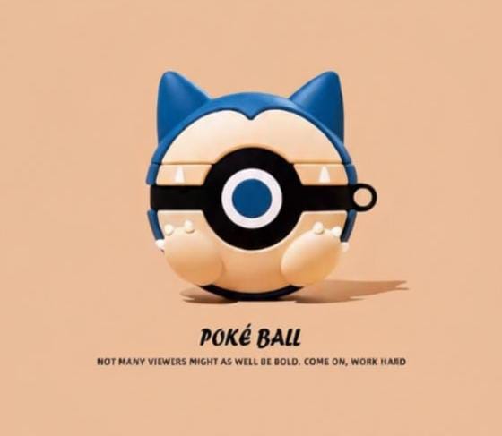 3D Poké-Ball Inspired Silicone AirPods Case – Cute Cartoon Cover with Hook for AirPods Pro & AirPods Pro 2