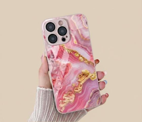 Marble Pattern Tempered Glass iPhone Case