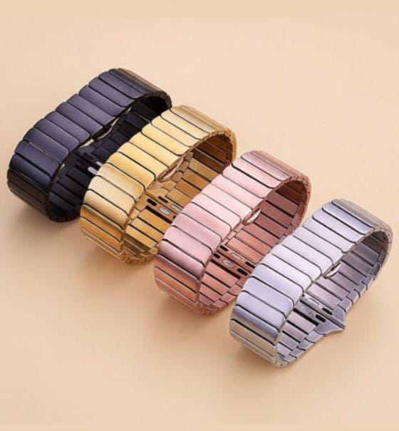 Titanium-Style Metal Strap for Apple Watch – Stainless Steel Bracelet Compatible with Ultra/Ultra 2 & Series 11/10/9/8/7/6/5/4/SE (40/42/44/45/46/49mm)