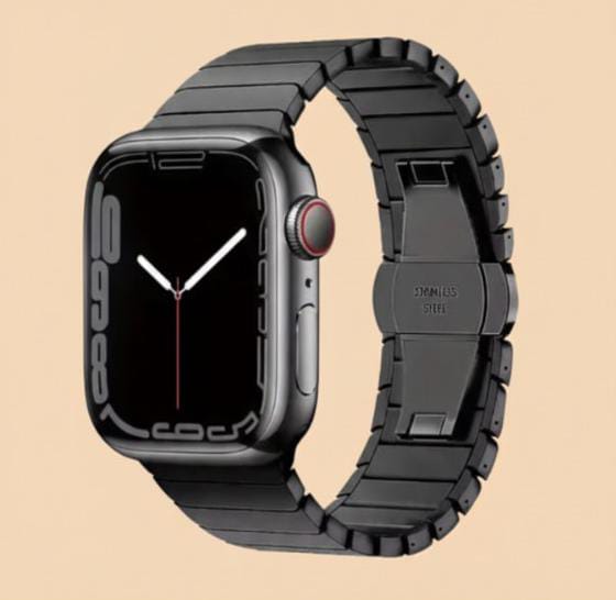 Titanium-Style Metal Strap for Apple Watch – Stainless Steel Bracelet Compatible with Ultra/Ultra 2 & Series 11/10/9/8/7/6/5/4/SE (40/42/44/45/46/49mm)