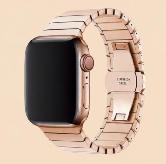 Titanium-Style Metal Strap for Apple Watch – Stainless Steel Bracelet Compatible with Ultra/Ultra 2 & Series 11/10/9/8/7/6/5/4/SE (40/42/44/45/46/49mm)