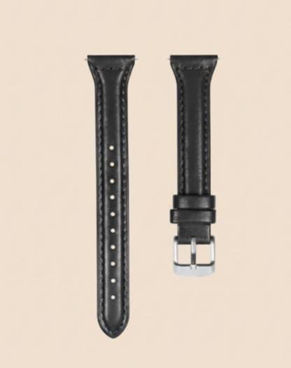 Slim Leather Strap for Samsung Galaxy Watch (7/FE/6/5/5 Pro/4 Classic/Active2) & Huawei Watch GT 4/3 – 20mm / 22mm Quick-Release Band