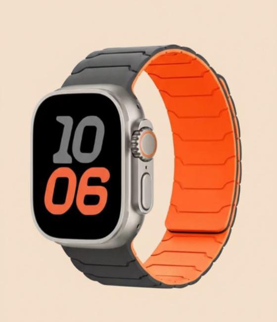 Magnetic Silicone Sport Band for Apple Watch & Ultra 2 (38–49mm)