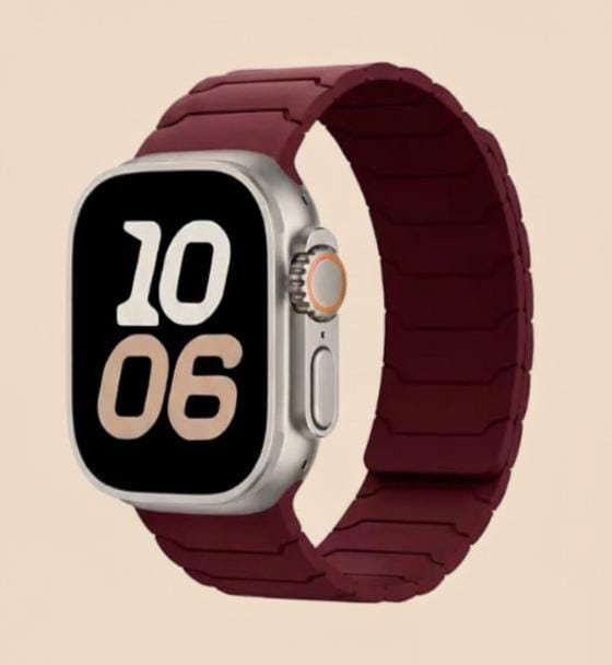 Magnetic Silicone Sport Band for Apple Watch & Ultra 2 (38–49mm)