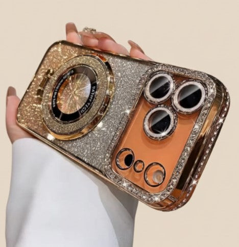 Diamond Glitter Magnetic Bracket iPhone Case