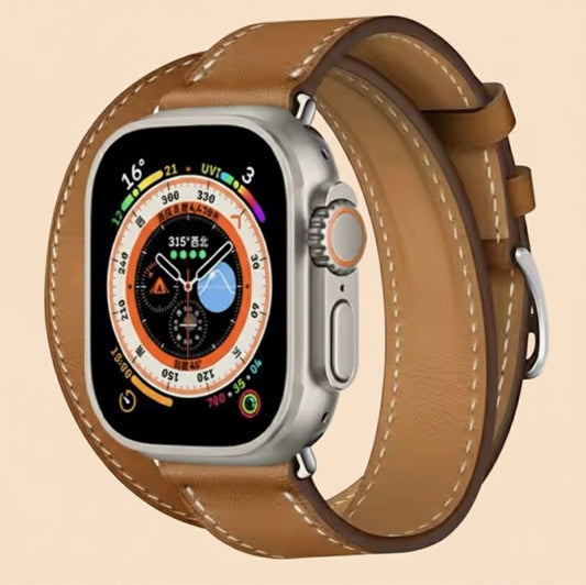 Double Tour Genuine Leather Band for Apple Watch