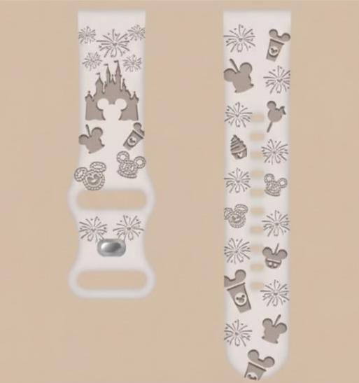 20mm Two-Color Carved Flower Silicone Strap – Universal Quick-Release Band for Samsung Galaxy Watch
