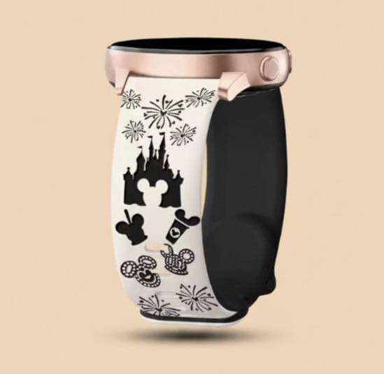 20mm Two-Color Carved Flower Silicone Strap – Universal Quick-Release Band for Samsung Galaxy Watch