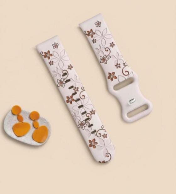 20mm Two-Color Carved Flower Silicone Strap – Universal Quick-Release Band for Samsung Galaxy Watch